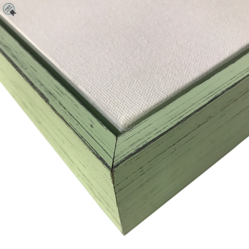 Country Mint Floater frame 2" deep profile, for 1.5" Canvas canvas picture frame | Sunbelt Mfg. Co. - Screen Printing Frames, Art Canvas & Surfaces, Ink & Encaustic Supplies