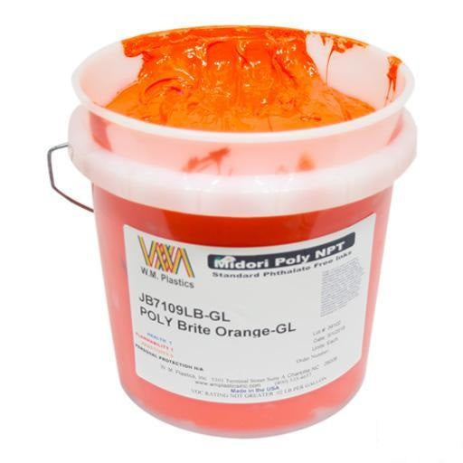 Brite Orange- Plastisol Ink, (gallon) Screen printing supplies | Sunbelt Mfg. Co. - Screen Printing Frames, Art Canvas & Surfaces, Ink & Encaustic Supplies