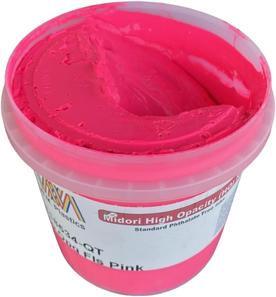 Fluorescent Pink- Plastisol Ink, (quart) Screen printing supplies | Sunbelt Mfg. Co. - Screen Printing Frames, Art Canvas & Surfaces, Ink & Encaustic Supplies