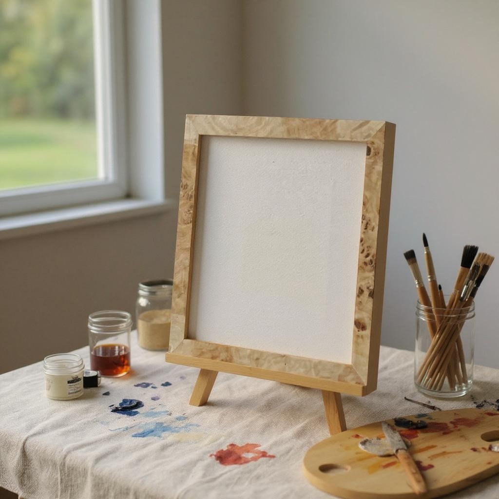 Blonde Burl Wooden Cap Frame for 3/4" Deep Art Canvas Floater Frame | Sunbelt Mfg. Co. - Screen Printing Frames, Art Canvas & Surfaces, Ink & Encaustic Supplies