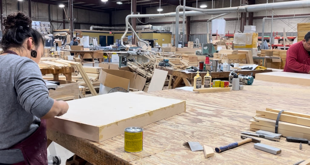 Sunbelt Manufacturing | Employee Making Wood Cradled Panel