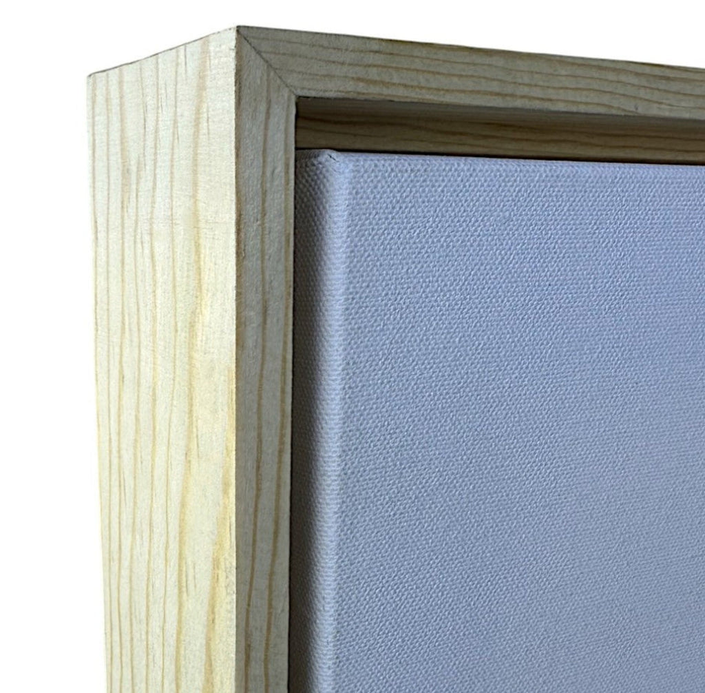 Natural Ponderosa Pine Wood Floater Frame for 1.5" Deep Canvas Floater Frame | Sunbelt Mfg. Co. - Screen Printing Frames, Art Canvas & Surfaces, Ink & Encaustic Supplies