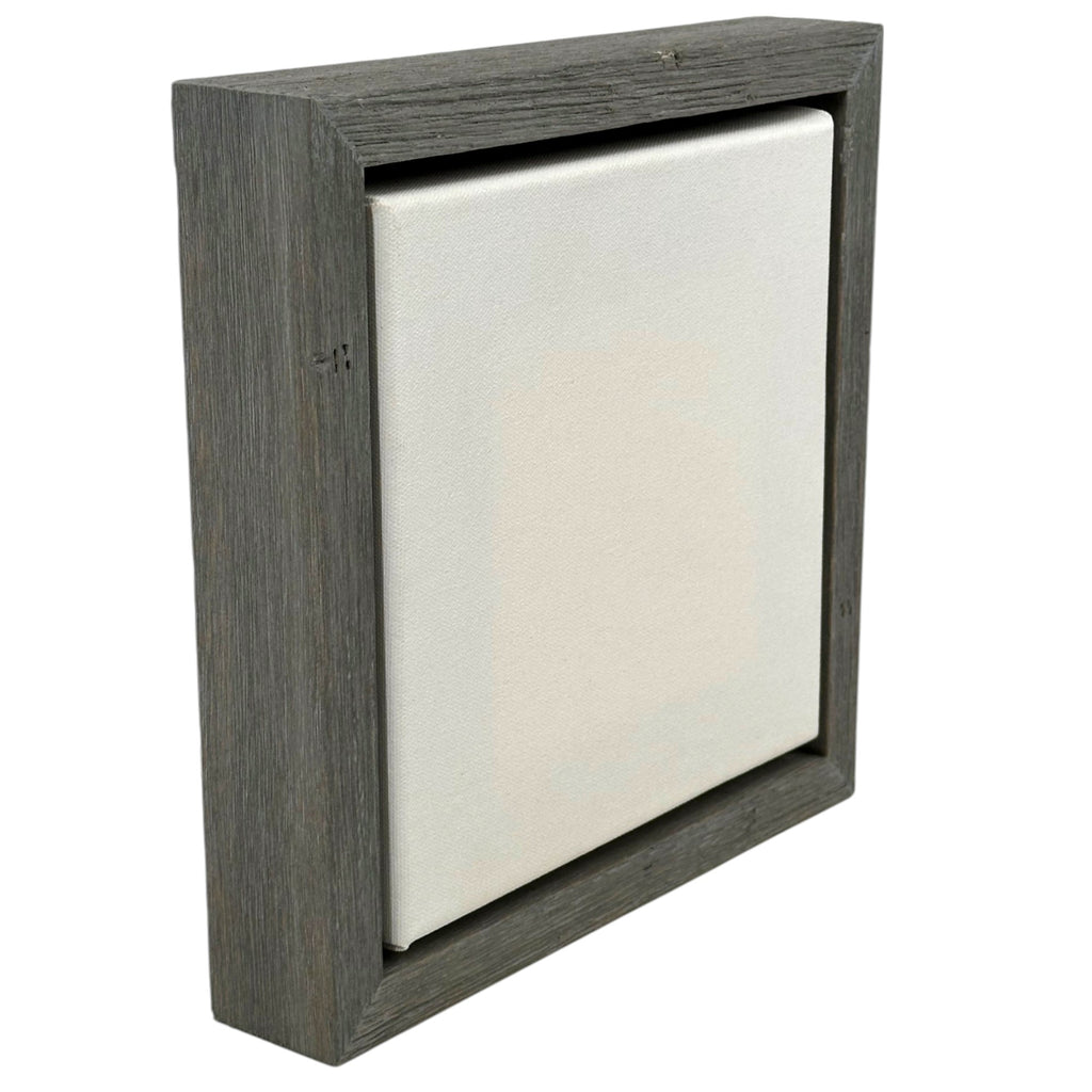 Weathered Gray Floater Frame for 1.5" Deep Canvas canvas picture frame | Sunbelt Mfg. Co. - Screen Printing Frames, Art Canvas & Surfaces, Ink & Encaustic Supplies