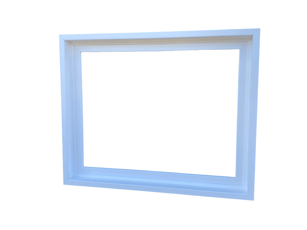 White Floater Frame for 1.5" Deep Canvas Floater Frame | Sunbelt Mfg. Co. - Screen Printing Frames, Art Canvas & Surfaces, Ink & Encaustic Supplies