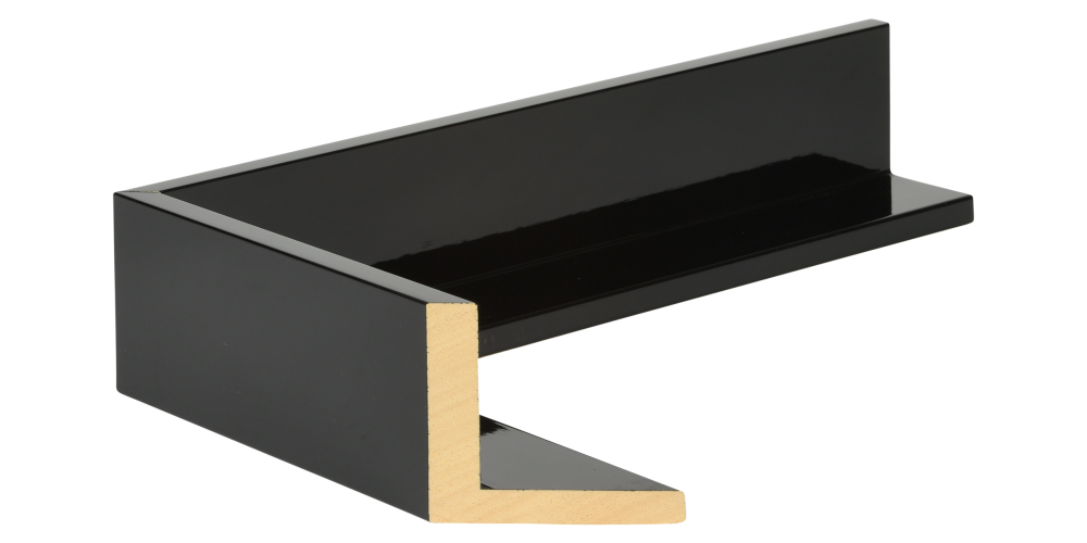 Black High Gloss Floater Frame for 2" deep Canvas or Cradled Panel-Sunbelt Manufacturing | Silk Screening, Custom Canvas & Artist Supply