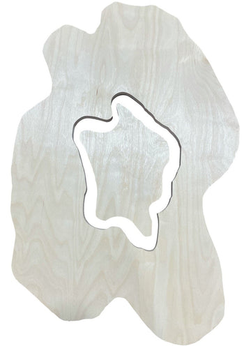 Wood Geode Cutout Panel, For Resin or Acrylic Pour Art-Sunbelt Manufacturing | Silk Screening, Custom Canvas & Artist Supply