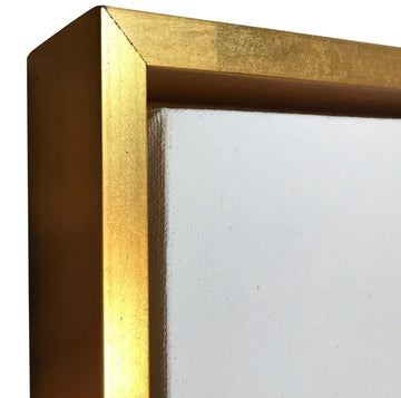 Gold Floater Frame for 1.5" Deep Art Canvas-Sunbelt Manufacturing | Silk Screening, Custom Canvas & Artist Supply