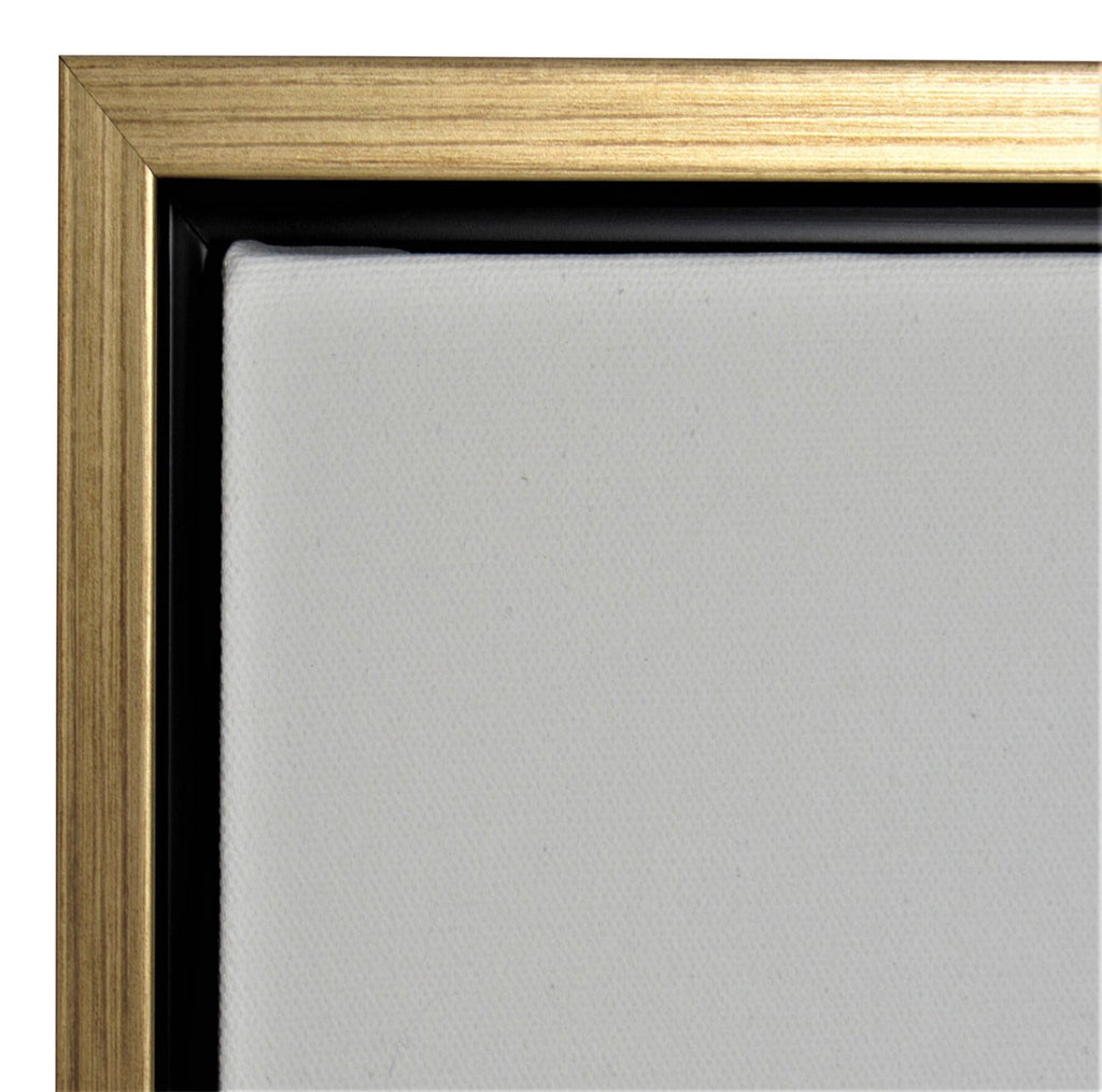 Gold Floater Frame for 3/4" Canvas canvas picture frame | Sunbelt Mfg. Co. - Screen Printing Frames, Art Canvas & Surfaces, Ink & Encaustic Supplies