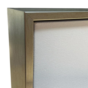 Metallic Silver Floater Frame For 1.5" Deep Art Canvas Floater Frame | Sunbelt Mfg. Co. - Screen Printing Frames, Art Canvas & Surfaces, Ink & Encaustic Supplies