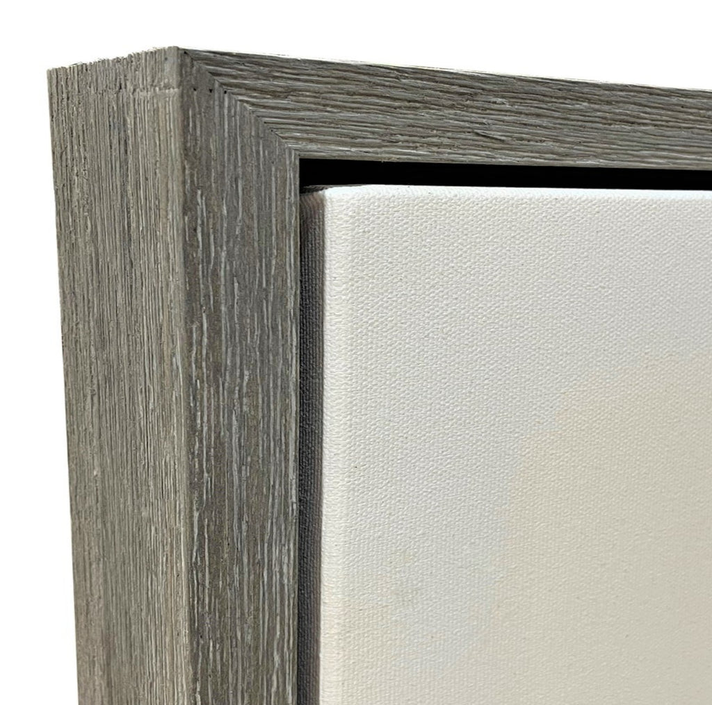 Weathered Gray Floater Frame for 1.5" Deep Canvas canvas picture frame | Sunbelt Mfg. Co. - Screen Printing Frames, Art Canvas & Surfaces, Ink & Encaustic Supplies