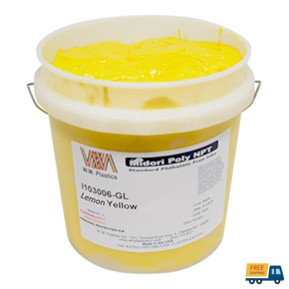 Lemon Yellow- Plastisol Ink, (quart)-Sunbelt Manufacturing | Silk Screening, Custom Canvas & Artist Supply