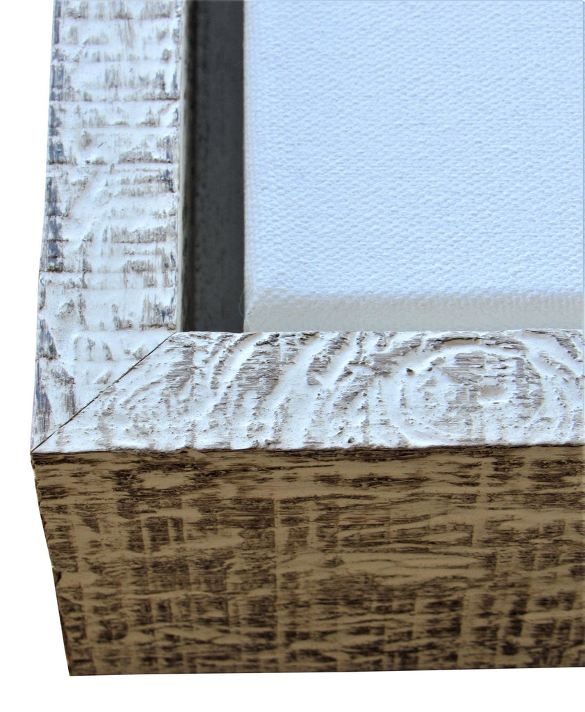 Rustic White Floater Frame for 1.5" Deep Art Canvas Floater Frame | Sunbelt Mfg. Co. - Screen Printing Frames, Art Canvas & Surfaces, Ink & Encaustic Supplies