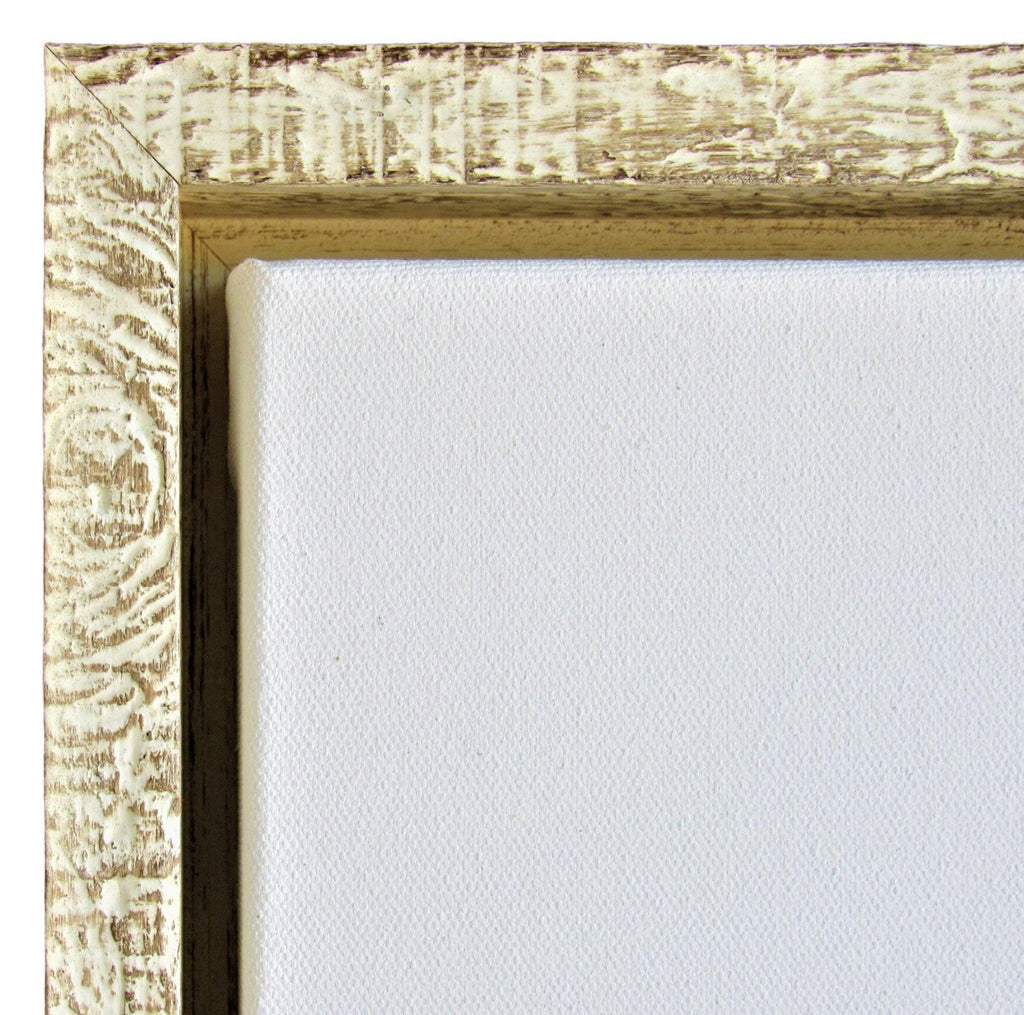 Rustic White Floater Frame for 1.5" Deep Art Canvas Floater Frame | Sunbelt Mfg. Co. - Screen Printing Frames, Art Canvas & Surfaces, Ink & Encaustic Supplies