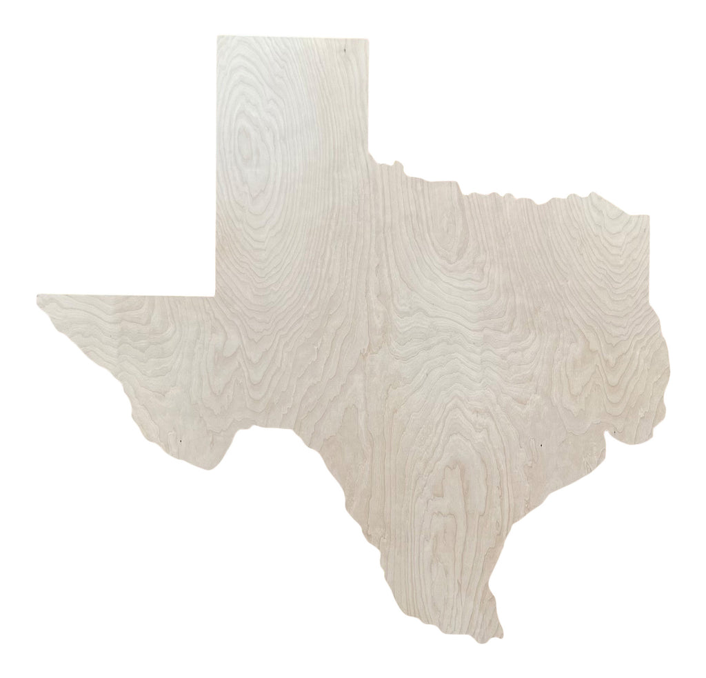 Texas State Wood Cutout- 47" WIDE Craft Wood & Shapes | Sunbelt Mfg. Co. - Screen Printing Frames, Art Canvas & Surfaces, Ink & Encaustic Supplies