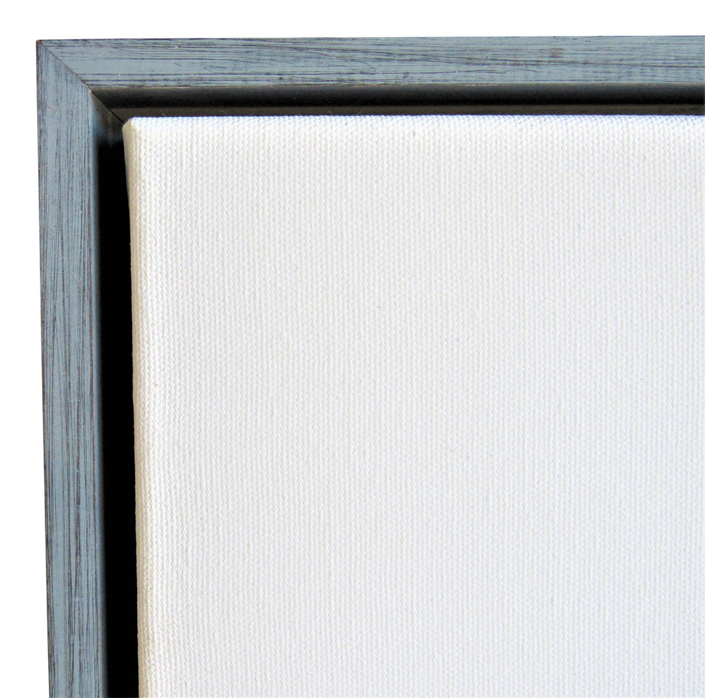 Weathered Light Blue Floater Frame for 1.5" Deep Canvas canvas picture frame | Sunbelt Mfg. Co. - Screen Printing Frames, Art Canvas & Surfaces, Ink & Encaustic Supplies